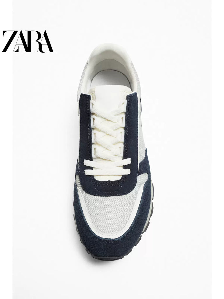 Import ZARA NEW Chaussure Homme Sport Baskets R tro Bleu