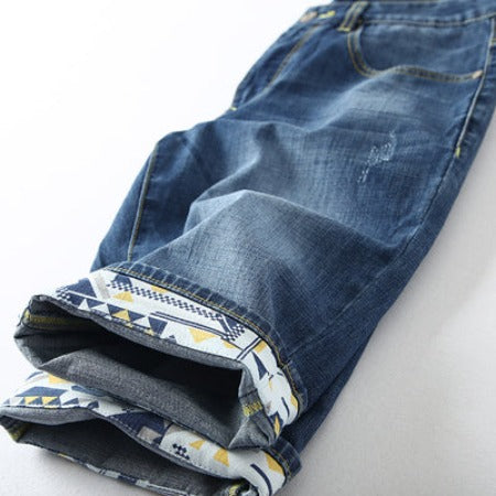 Importé - Short Culotte Slim Jean Hommes Décontracté