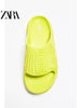Importé - ZARA NEW - Chaussure Homme Sandales Décontractée Bout Ouvert - Vert Citron