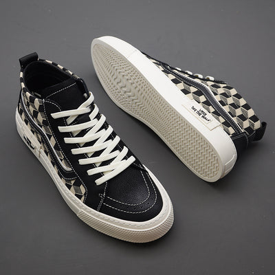 Importé - Chaussure Homme Sport Baskets Montantes En Cuir Pu