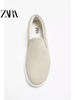 Importé - ZARA NEW - Chaussure Homme Tennis Conforts à Gaine - Cuir Daim Kaki