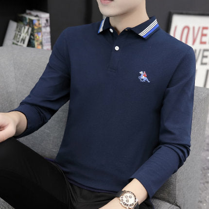 Importé - Polo T-Shirt Homme en Coton Broderie Polo Club à Manches Longues