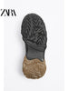 Importé - ZARA NEW - Chaussure Homme Sport Baskets Montantes En Maille Tissé - Noir