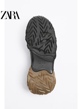 Importé - ZARA NEW - Chaussure Homme Sport Baskets Montantes En Maille Tissé - Noir