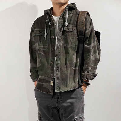 Importé - Pull-over A Capuche Homme  Décontracté Camouflage A Capuche En Coton