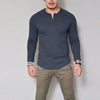 Importé -  T-Shirt Homme Slim A Manches Longues Col V