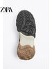 Importé - ZARA NEW - Chaussure Homme Sport Baskets Montantes En Maille - Noir