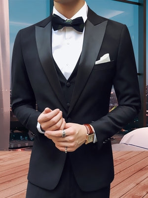 Importé - Ensemble Smoking Costume Homme 2 Et 3 Pièces Noir