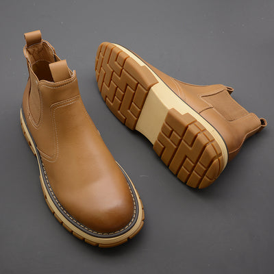 Importé - Chaussure Homme Britannique Montantes Style Bottines A Gaine  Antidérapant En Cuir