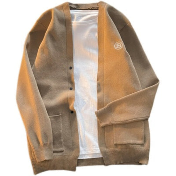 Importé - Cardigan Jacket Homme Col V Manches Longues