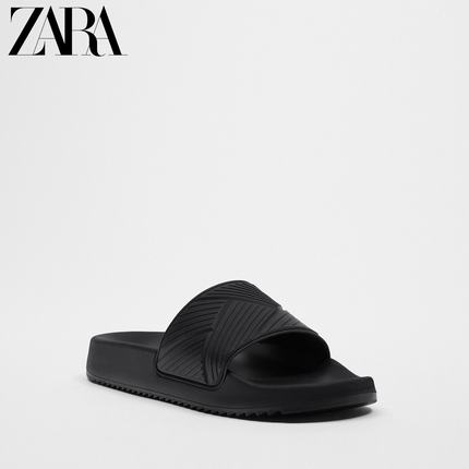 Importé - ZARA NEW - Sandales Homme En Gomme - Noir