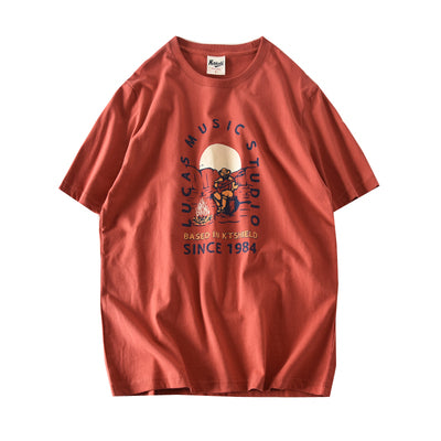 Importé - T-Shirt Pur Coton Homme Décontracté Manche Courte