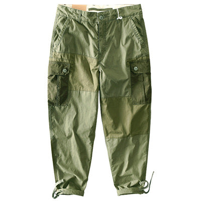 Importé - Pantalon Cargo Pur Coton Lourd Homme Décontracté