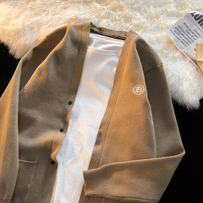 Importé - Cardigan Jacket Homme Col V Manches Longues