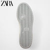 Importé  - ZARA NEW - Chaussure Homme Sport Baskets  Style Rétro - Blanc-Orange