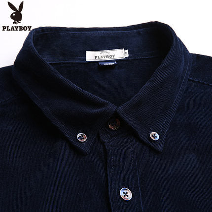 Importé - Chemise Homme Playboy Slim Fit Manches Longues En Velour