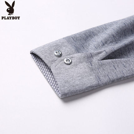 Importé - Polo T-Shirt Slim Fit Homme Playboy Manches Longues