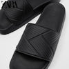 Importé - ZARA NEW - Sandales Homme En Gomme - Noir