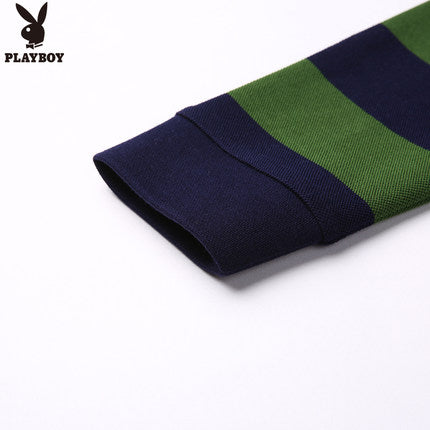 Importé - Polo T-Shirt Slim Fit Homme Playboy Manches Longues