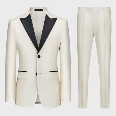 Importé - Ensemble Smoking Costume Homme 2 et 3 Pièces Blanc