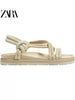 Importé - ZARA NEW - Chaussure Homme Sandales A Lanières Décontracté - Beige