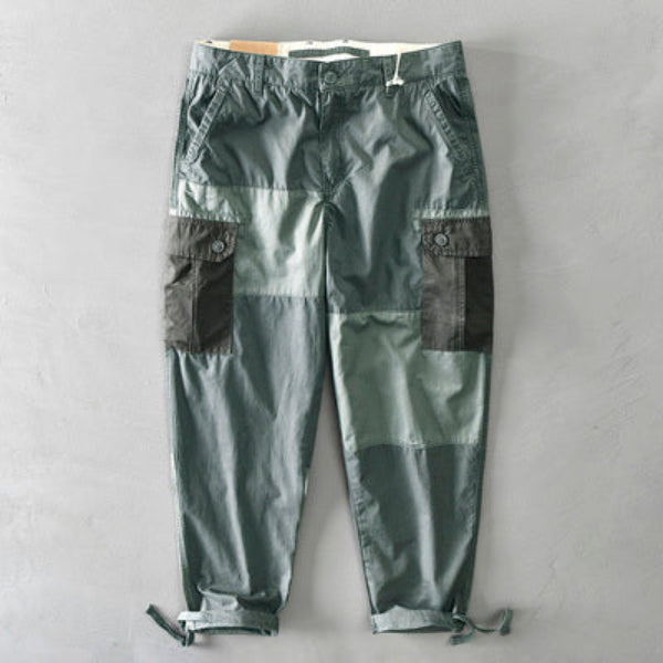 Importé - Pantalon Cargo Pur Coton Lourd Homme Décontracté