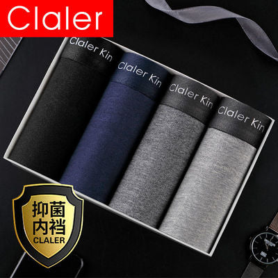 Importé - Lot 4 Boxer Sports Homme Sous-Vêtements Antibactériens En Coton Pur