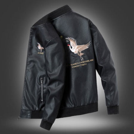 Importé - Jacket Homme Manches Longues En Cuir PU