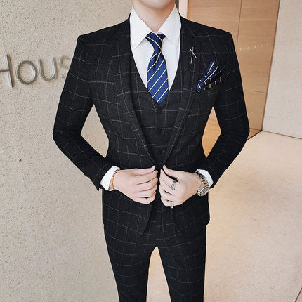 Importé - Ensemble Veste Costume Homme 3 Pièces Slim Fit