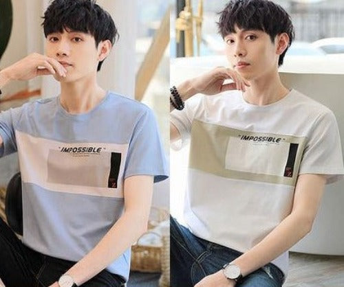 Importé - Pack 2 x T-Shirt Imprimé Homme Manche Courte