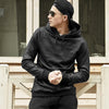 Importé - Pull Homme  Manche Décontractée Longues Avec Capuche En Cuir Stretch