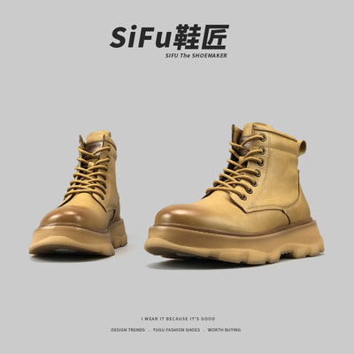 Importé - Chaussure Homme Sport Britannique Rétro Martin Botte En Cuir
