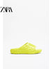 Importé - ZARA NEW - Chaussure Homme Sandales Décontractée Bout Ouvert - Vert Citron