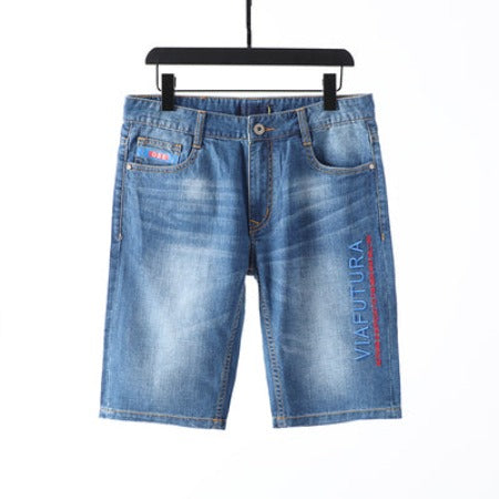 Importé - Short Culotte Slim Jean Hommes Décontracté Élastique
