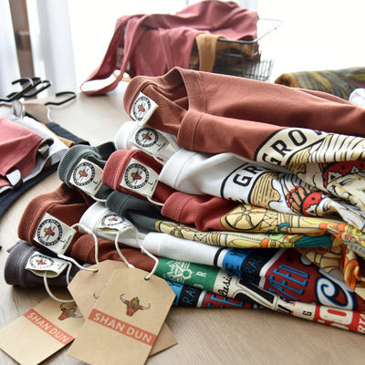 Importé - T-Shirt Pur Coton Homme Décontracté Manche Courte