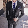 Importé - Ensemble Veste Costume Homme 3 Pièces Slim Fit