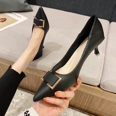 Importé - Sandales Femme Tendance A Talon Bas Bout Peu Profonde 5cm