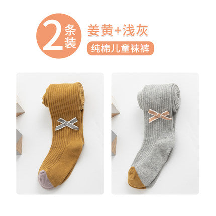Importé - Lot de 1 & 2 Paires de Collant pour Bébé/Enfants 100% Coton