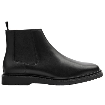 Importé - Chaussure Homme Bottines Britannique À Gaine - Cuir Noir
