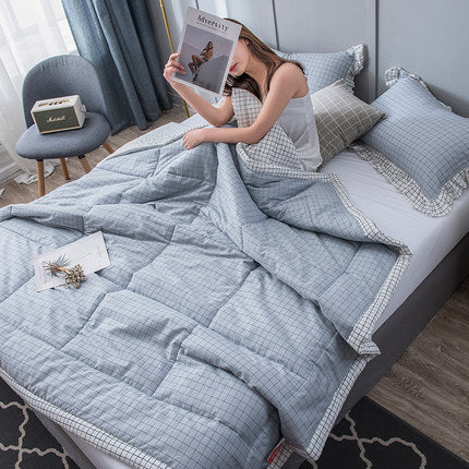 Importé - Couette Extra Douce + 2 Taies en Fibre de Polyester