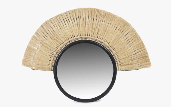 Miroir Mural Rond-75x2x55cm-Cadre en Fibre Semi-Rond