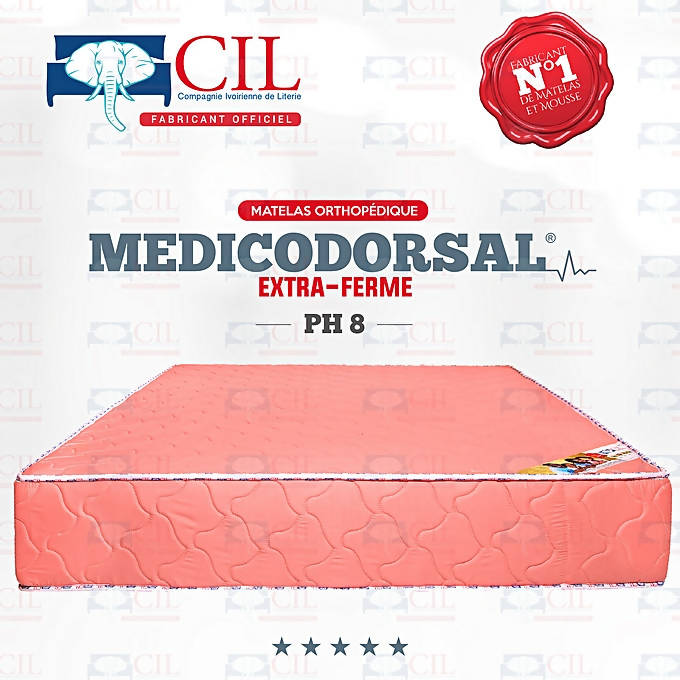 Matelas brodé CIL MEDICODORSAL® Brodé EXTRA PH8 - 2 Places