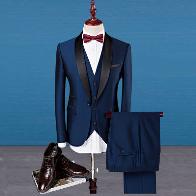 Importé - Ensemble Smoking Costume Slim Fit Exquis de 3 Pièces Pour Hommes