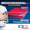 Matelas brodé CIL MEDICODORSAL® Brodé EXTRA PH8 - 2 Places