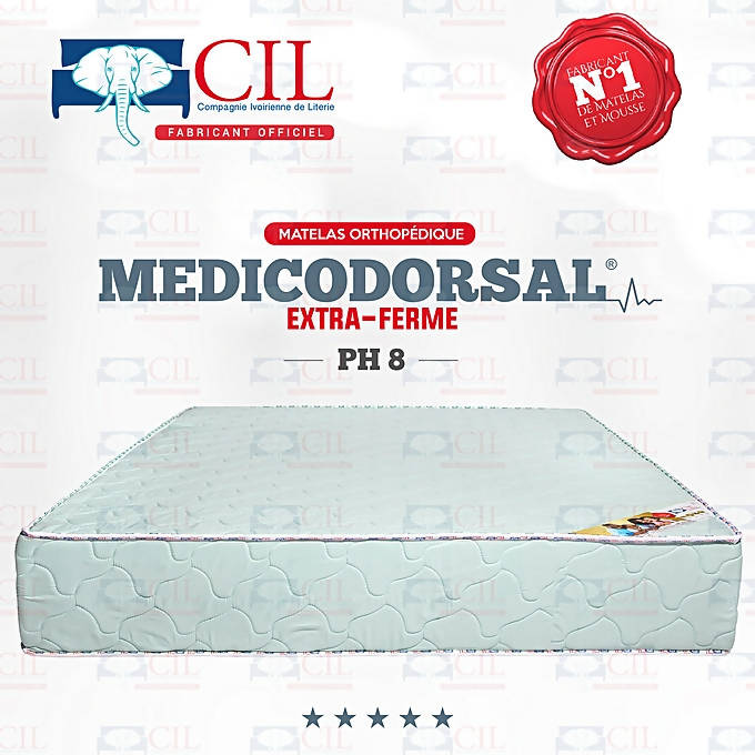 Matelas brodé CIL MEDICODORSAL® Brodé EXTRA PH8 - 2 Places