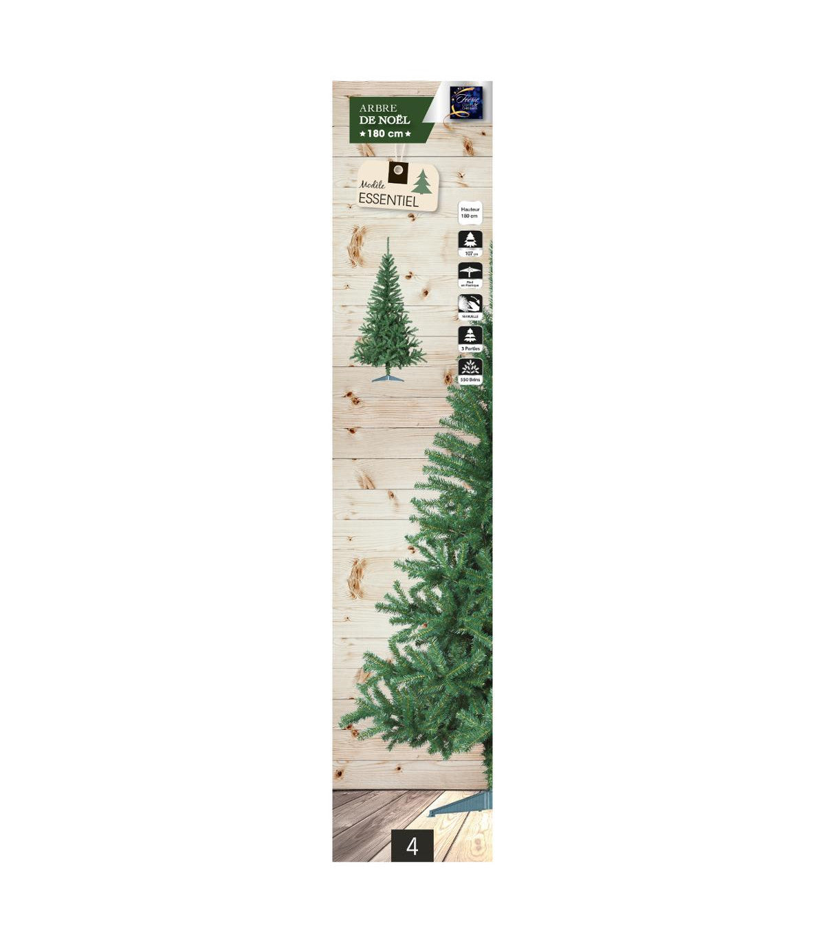Sapin de Noël Essentiel Vert 180 cm