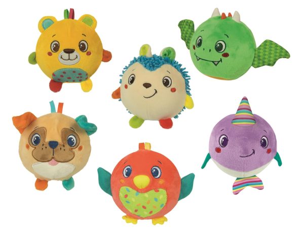 JEU DE BEBE BALLE EN MOUSSE MOTIF ANIMAUX-ASST