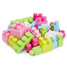Jeu Les Maxi-40pcs-Bloc De Construction Dans Trolley-Rose+1an