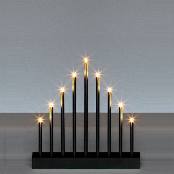 ILLUMINATION NOEL -9 BOUGIES NOIRES