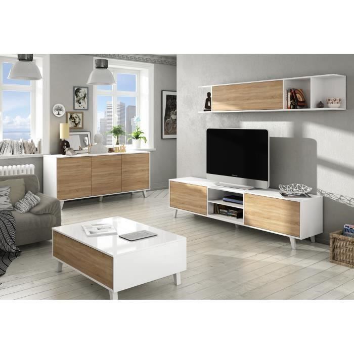 MEUBLE TV DENIS ZAIKEN SCANDINAVE 2 PIÈCES